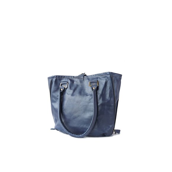 Looptworks Southwest Airline Leather Seats Upcycled Shoulder Tote - Picture 8 of 15